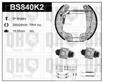 QUINTON HAZELL bs840k2 -  Комплект тормозов, барабанный тормозной механизм
